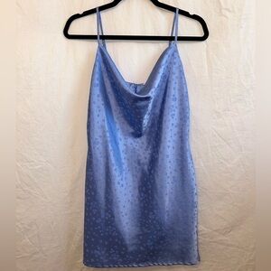 LA Hearts Blue Satin Dress